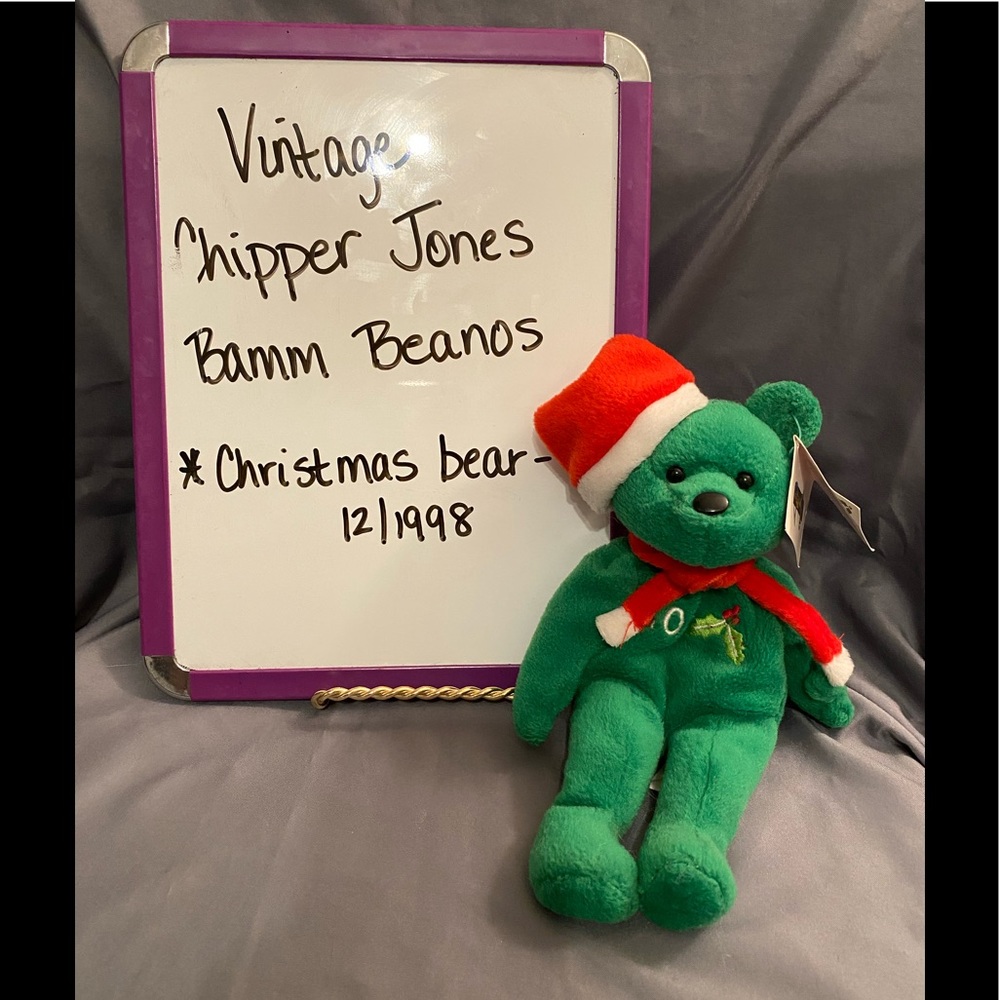 Vintage Chipper Jones Bamm Beanos Christmas Bear